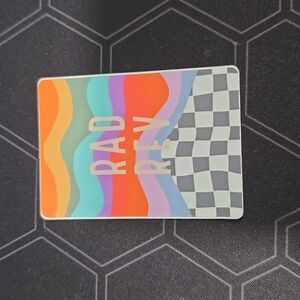 Rad Rev Rainbow Checkered Rad Sticker